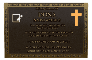 Rectangle Landscape Safe in The Arms of Jesus memorial design preview