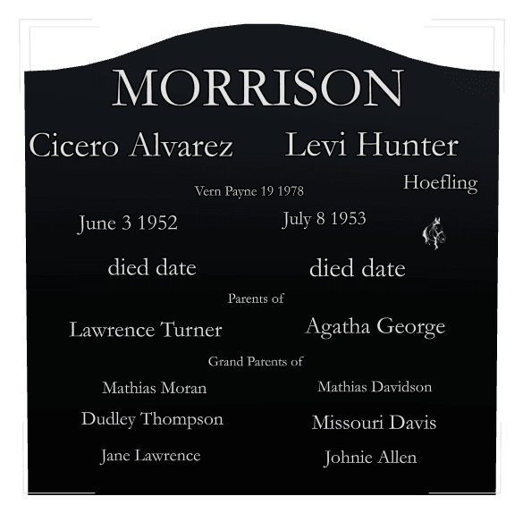 Serpentine Laser-Etched Black Granite Headstone – Horse preview