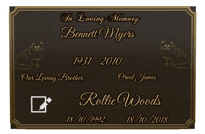 Bronze Plaque Bronze Plaque – In Loving Memory preview