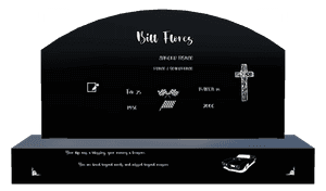 Curved Top - Your Life Was a Blessing memorial design preview