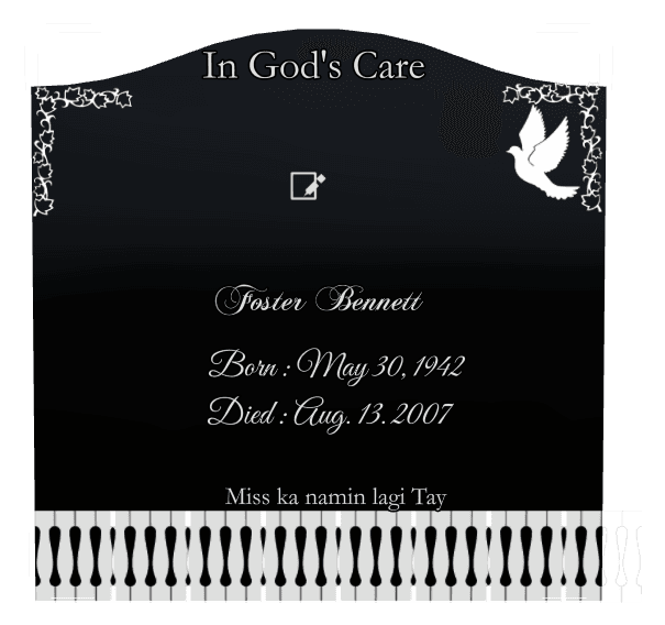 Serpentine Laser-Etched Black Granite Headstone – Birds Headstone preview