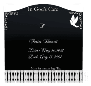 Serpentine - Birds Headstone memorial design preview