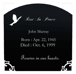 Curved Top - Forever in Our Hearts 3 memorial design preview