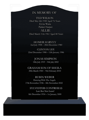 Serpentine - With The Angels Headstone memorial design preview