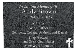 Rectangle Landscape Loving Father memorial design preview