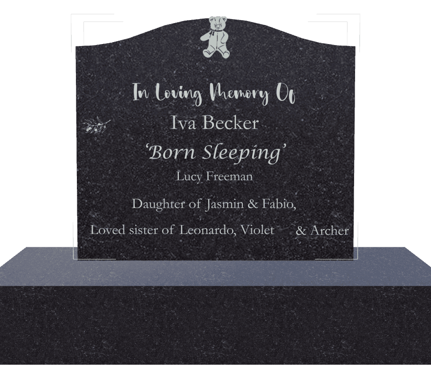 Serpentine Traditional Engraved Headstone – In Loving Memory preview