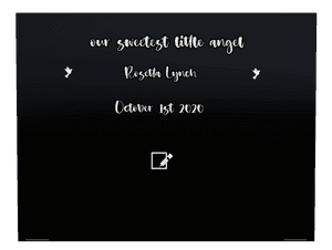 Square - Dove Headstone memorial design preview