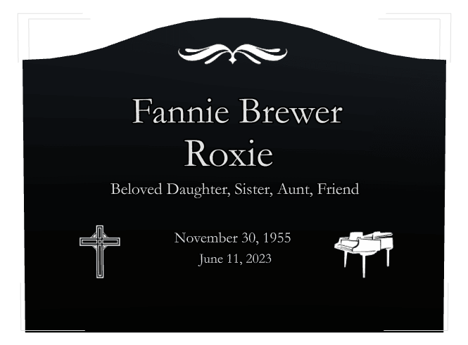Serpentine Laser-Etched Black Granite Headstone – Beloved Daughter preview