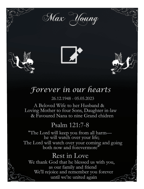 Rectangle (portrait) Laser-Etched Color Plaque – Biblical Memorial preview