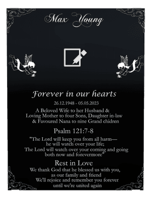 Rectangle Portrait Loving Mother Plaque memorial design preview