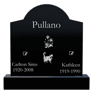 Curved Gable - Cat Flower memorial design preview