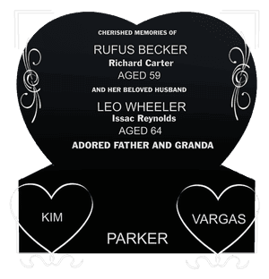 Headstone 27 Cherished Memories Headstone memorial design preview