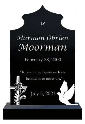 Headstone 19 - Samuel memorial design preview