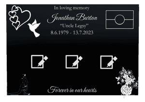 Rectangle Landscape Forever in Our Hearts 12 memorial design preview