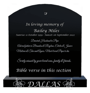 Husband Memorial memorial design preview