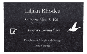 Rectangle Landscape Bird 3 memorial design preview