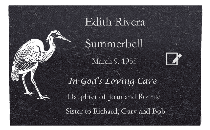 Square Traditional Engraved Plaque – Bird preview