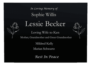 Rectangle Landscape Loving Wife memorial design preview