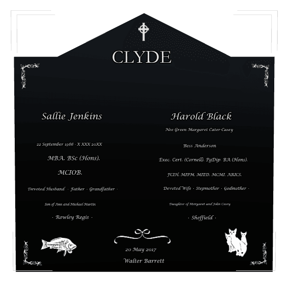 Gable Laser-Etched Black Granite Headstone – Devoted Husband preview