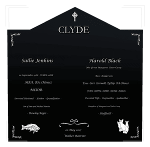 Gable - Devoted Husband memorial design preview