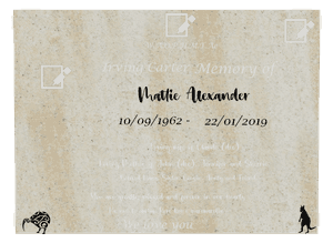 Full-colour Plaque - Loving Mother Plaque memorial design preview