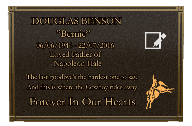 Rectangle (landscape) Bronze Plaque – horse preview