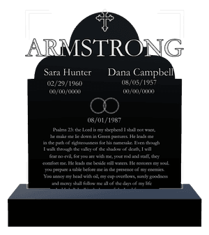 Headstone 32 - The Lord is my Shepherd i Shall Not Want memorial design preview