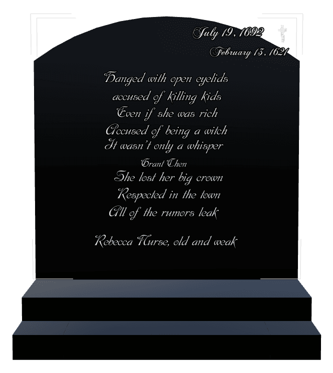 Curved Top Laser-Etched Black Granite Headstone – Nurse preview