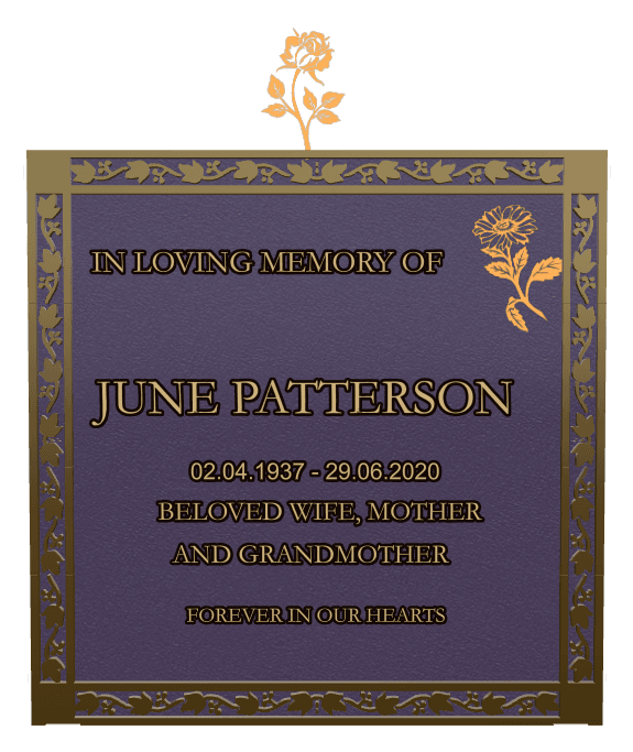Rectangle (landscape) Bronze Plaque – flower and flowers preview