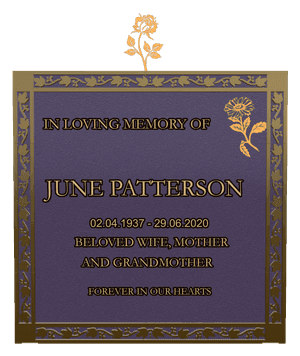 Wife Memorial memorial design preview