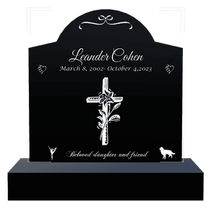 Curved Gable - Trust in The Lord With All Your Heart Headstone memorial design preview