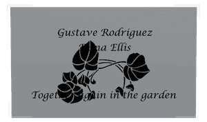 Stainless Steel Plaque - Flower memorial design preview