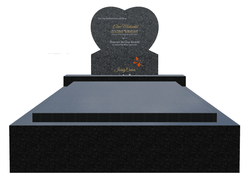 Serpentine Traditional Engraved Monument – Forever in Our Hearts preview