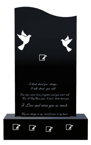 Left Wave - Dove memorial design preview