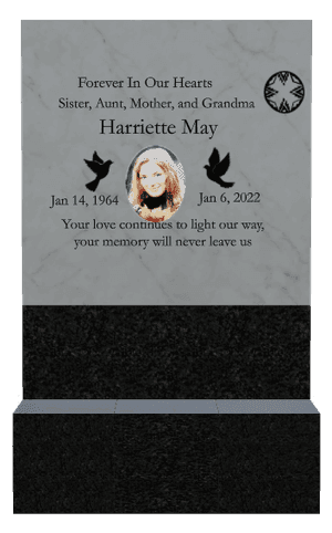 Rectangle Landscape Forever in Our Hearts 21 memorial design preview