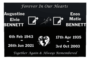 Rectangle Landscape Forever in Our Hearts 22 memorial design preview