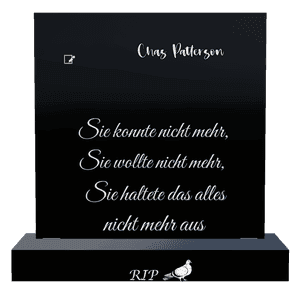 Square - Bird Headstone memorial design preview