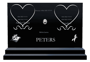 Square - Heart Horse memorial design preview