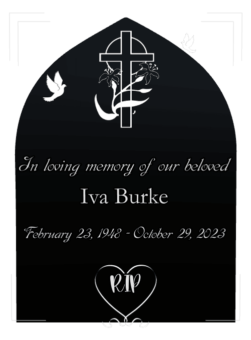 Laser-Etched Black Granite Headstone – In Loving Memory preview