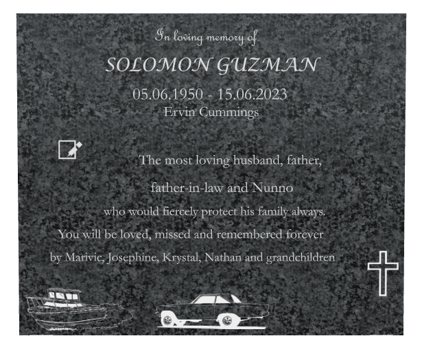 Rectangle (landscape) Traditional Engraved Plaque – cross preview