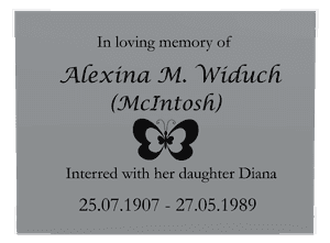 Rectangle Landscape in Loving Memory 60 memorial design preview