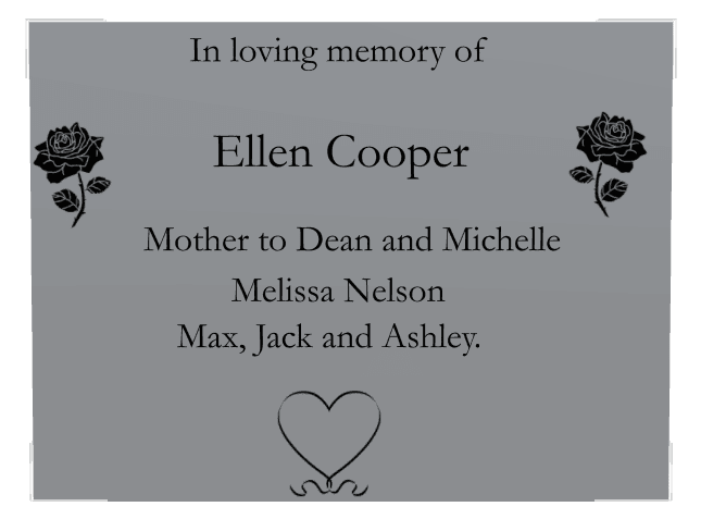 Rectangle (landscape) Stainless Steel Plaque – flower, flowers and heart preview