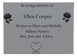 In loving memory of memorial design preview