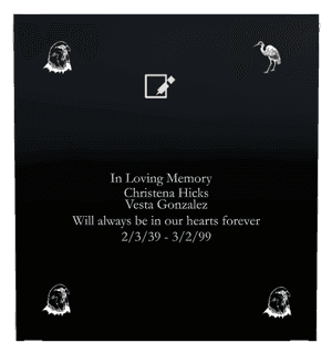 In Loving Memory memorial design preview