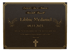 Rectangle Landscape Matthew 19 memorial design preview