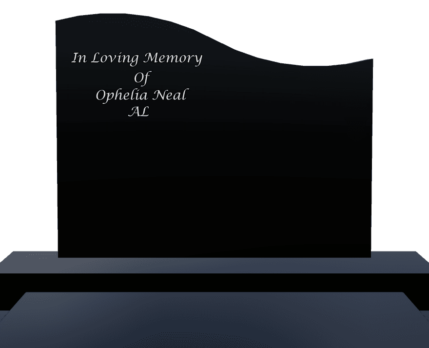 Serpentine Laser-Etched Black Granite Monument – In Loving Memory preview