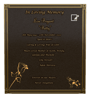 Rectangle Portrait Much Loved memorial design preview