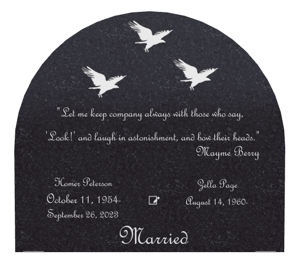 Half Round Traditional Engraved Headstone – Eagle preview