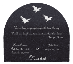 Half Round - Eagle memorial design preview