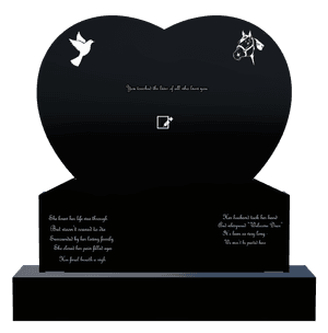 Headstone 27 Dove Horse memorial design preview